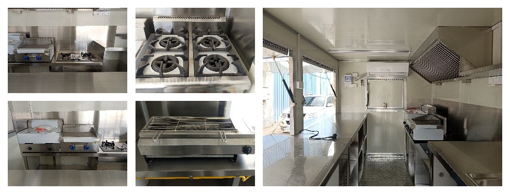 equipped food trailer with new kitchen equipment